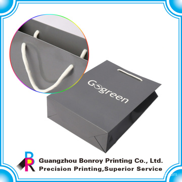 Guangzhou printing supplier for small shopping gift paper bag with luxury handle